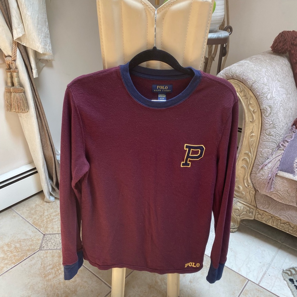 Polo by Ralph Lauren Burgundy and Navy Crewneck size M